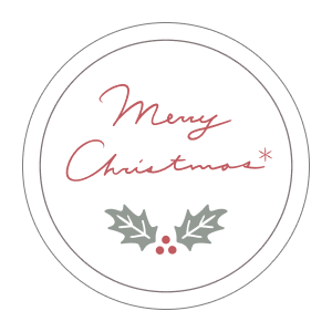 ギフトシール・のしシール rs_69 Merry Christmas(ホワイト)